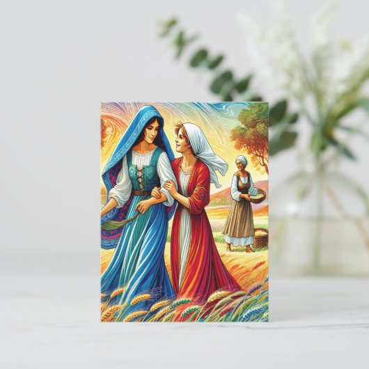 Ruth 1 Reise durch Loyalität und Liebe Postkarte (Stehend Vorderseite)