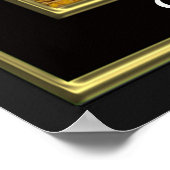 Ruth 1 Ruth geht mit Naomi schwarz und gold Poster (Ecke)