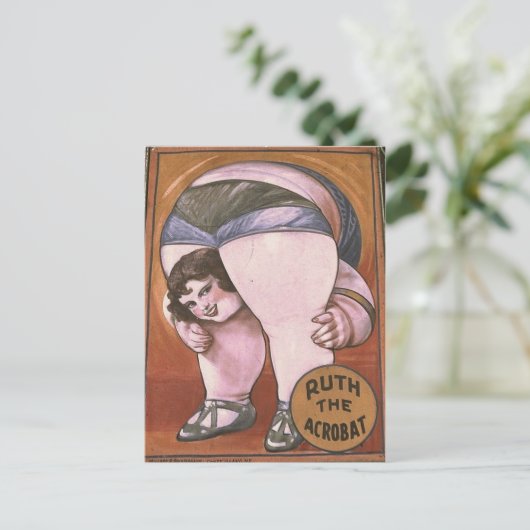 Ruth Acrobat Circus Vintage Poster Postkarte (Stehend Vorderseite)