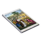 Ruth auf dem Gebiet von Boaz, von einer Bibel Notizblock (Rechte Seite)