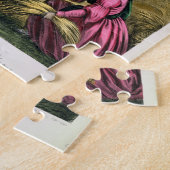 Ruth auf dem Gebiet von Boaz, von einer Bibel Puzzle (Seite)