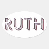 Ruth-Aufklebername Ovaler Aufkleber (Vorderseite)