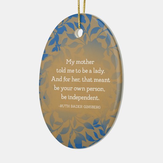 Ruth Bader Ginsberg Quote Keramik Ornament (Links)
