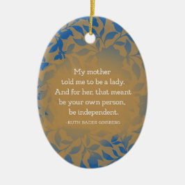 Ruth Bader Ginsberg Quote Keramik Ornament