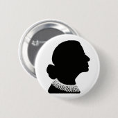 Ruth Bader Ginsberg Silhouette Button Button (Vorne & Hinten)