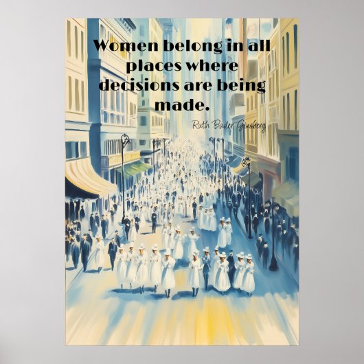 Ruth Bader Ginsberg Women's Sufferage Poster (Vorne)