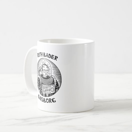 Ruth Bader Ginsborg Kaffeetasse (Vorderseite Links)
