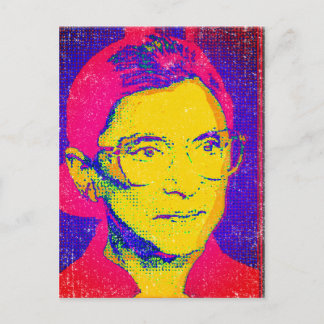 Ruth Bader Ginsburg 1983, Pop Art Portrait Postkarte