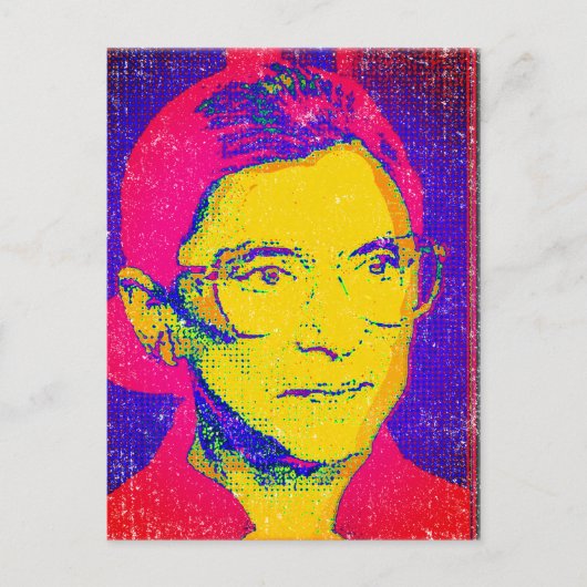Ruth Bader Ginsburg 1983, Pop Art Portrait Postkarte (Vorderseite)