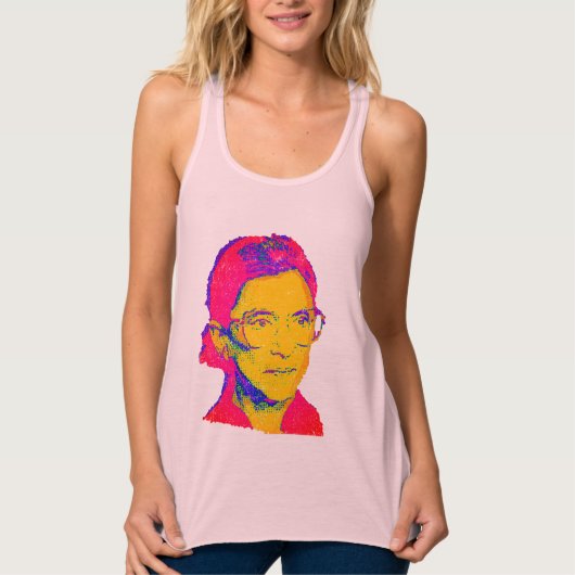 Ruth Bader Ginsburg 1983, Pop Art Portrait Tank Top (Vorderseite)