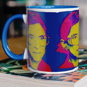 Ruth Bader Ginsburg 1983, Pop Art Portrait Tasse