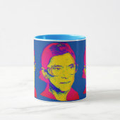 Ruth Bader Ginsburg 1983, Pop Art Portrait Tasse (Zentrum)