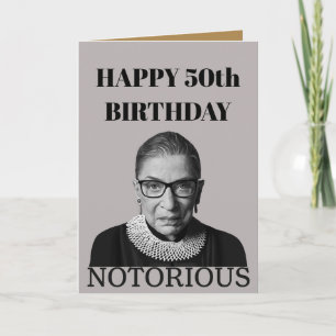 Ruth Bader Ginsburg Alles Gute zum 50. Geburtstag Karte