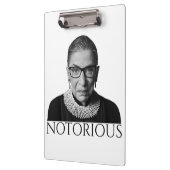 Ruth Bader Ginsburg B&W Notorious Klemmbrett (Links)