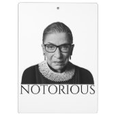 Ruth Bader Ginsburg B&W Notorious Klemmbrett (Rückseite)