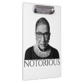 Ruth Bader Ginsburg B&W Notorious Klemmbrett (Rechts)