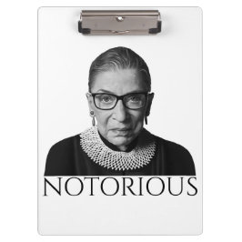 Ruth Bader Ginsburg B&W Notorious Klemmbrett
