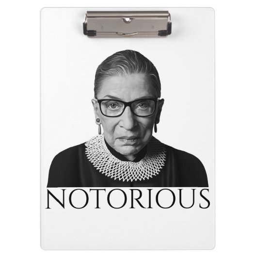 Ruth Bader Ginsburg B&W Notorious Klemmbrett (Vorderseite)