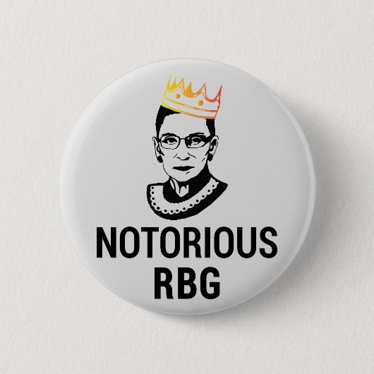Ruth Bader Ginsburg, berüchtigte RBG Gold Crown Button (Vorderseite)