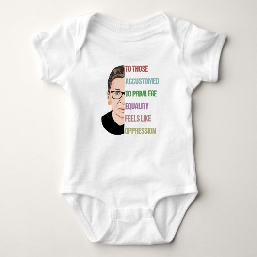 Ruth Bader Ginsburg, berühmtes RBG Poster Baby Strampler (Vorderseite)