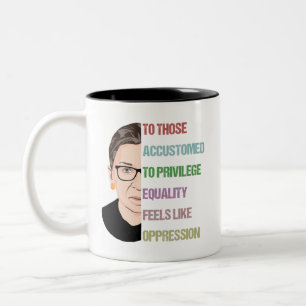Ruth Bader Ginsburg, berühmtes RBG Poster Zweifarbige Tasse