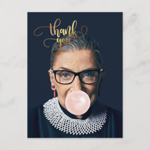 Ruth Bader Ginsburg Blowgum Vielen Dank Postkarte