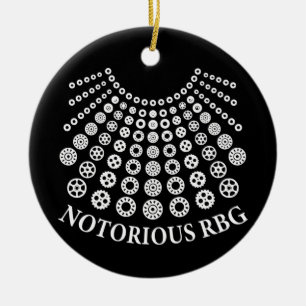 Ruth Bader Ginsburg, das NOTORIOUS RBG-Kollarette Keramik Ornament