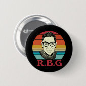 Ruth Bader Ginsburg: Der berüchtigte RBG-Button Button (Vorne & Hinten)