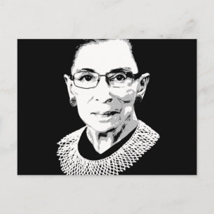 Ruth Bader Ginsburg Face Postkarte