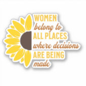 Ruth Bader Ginsburg Feminist RGB Sonnenblumengelb Aufkleber (Vorderseite)