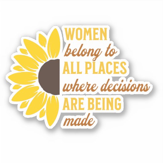 Ruth Bader Ginsburg Feminist RGB Sonnenblumengelb Aufkleber (Vorderseite)