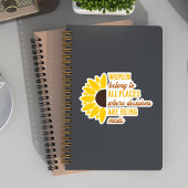 Ruth Bader Ginsburg Feminist RGB Sonnenblumengelb Aufkleber