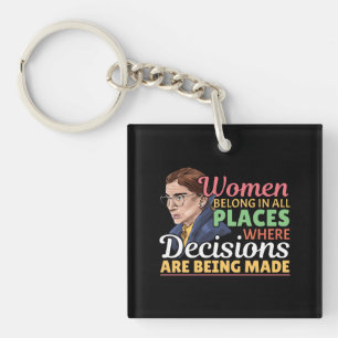 Ruth Bader Ginsburg Feministische Anwältin Richter Schlüsselanhänger