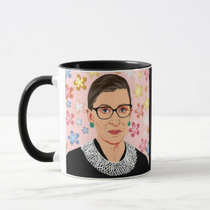Ruth Bader Ginsburg Floral wenn es 9 Cup gibt Tasse