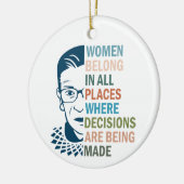 Ruth Bader Ginsburg, Frauen an allen Orten Keramik Ornament (Links)