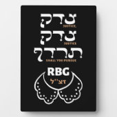 Ruth Bader Ginsburg - "Gerechtigkeit verfolgen" - Fotoplatte (Vorderseite)