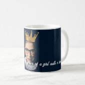 Ruth Bader Ginsburg Goldene Krone Kaffeetasse (VorderseiteRechts)