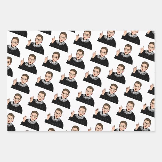 RUTH BADER GINSBURG Hanukkah Wrapping Paper Sheets Geschenkpapier Set (Vorderseite)