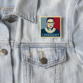 Ruth Bader Ginsburg I Dissent Pop Art Button (Beispiel)
