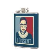 Ruth Bader Ginsburg I Dissent Pop Art Flachmann (Links)