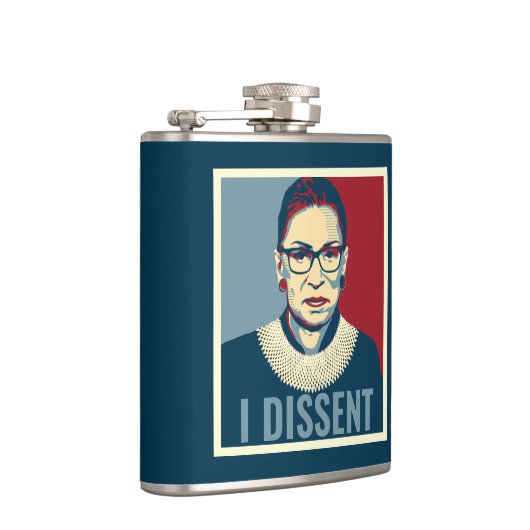Ruth Bader Ginsburg I Dissent Pop Art Flachmann (Rechts)