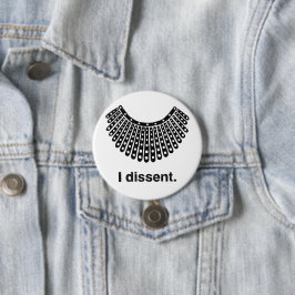 Ruth Bader Ginsburg I Dissent RBG Collar Button