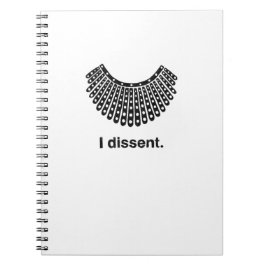 Ruth Bader Ginsburg I Dissent RBG Collar Notizblock