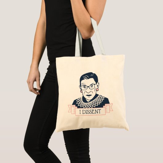 Ruth Bader Ginsburg "I Dissent" Tragetasche (Vorderseite (Produkt))