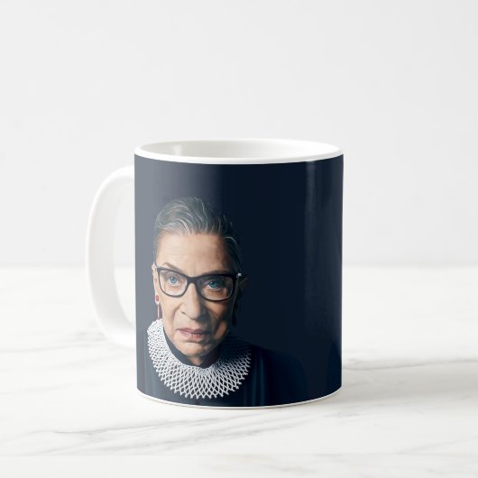 Ruth Bader Ginsburg Kaffeetasse (Vorderseite Links)