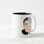 Ruth Bader Ginsburg, Kämpfe die Dinge, die du glau Zweifarbige Tasse (VorderseiteRechts)