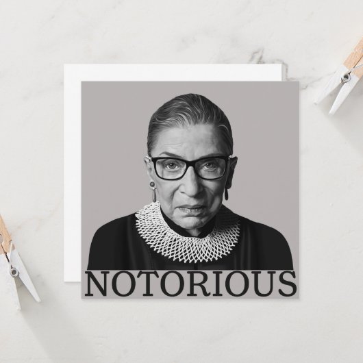 Ruth Bader Ginsburg Karte (Vorderseite/Rückseite Beispiel)