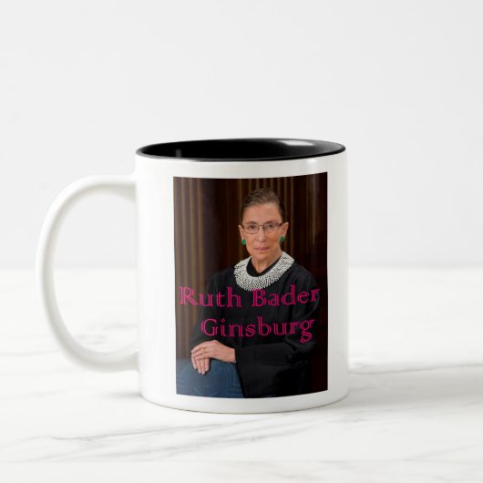 ruth_bader_ginsburg kleines Namensschlechtes Zweifarbige Tasse (Links)