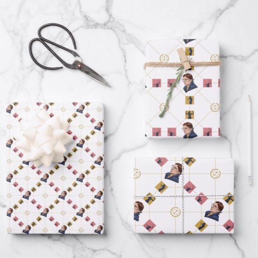 Ruth Bader Ginsburg - Kunstrechtsmuster Geschenkpapier Set (Vorderseite)