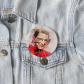 Ruth Bader Ginsburg Lächeln Wasserfarbportrait R Button (Beispiel)